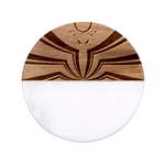 Fractal grau Classic Marble Wood Coaster (Round) 