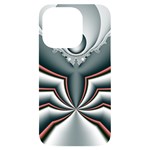 Fractal grau iPhone 14 Pro Black UV Print Case