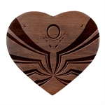 Fractal grau Heart Wood Jewelry Box