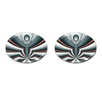 Altrosa fractal Cufflinks (Oval)