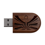 Altrosa fractal Wood Oval USB Flash Drive