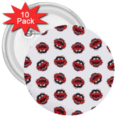 Muppets Animal pattern 3  Buttons (10 pack)  from ArtsNow.com Front