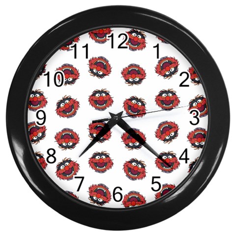 Muppets Animal pattern Wall Clock (Black) from ArtsNow.com Front