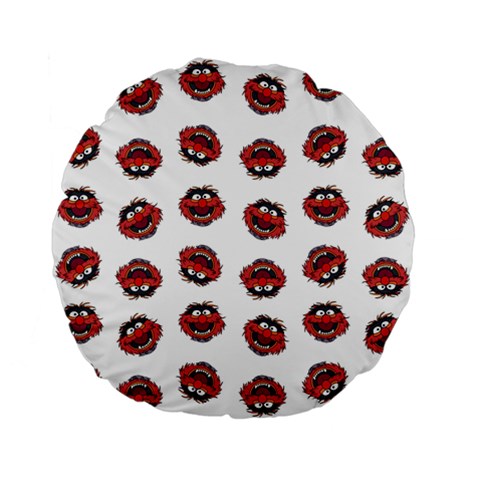 Muppets Animal pattern Standard 15  Premium Flano Round Cushions from ArtsNow.com Front