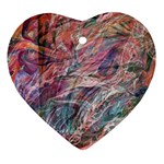 Abstract Summer Flow Heart Ornament (Two Sides)