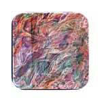 Abstract Summer Flow Square Metal Box (Black)