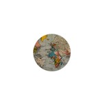 Vintage World Map 1  Mini Magnets