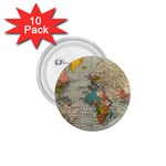 Vintage World Map 1.75  Buttons (10 pack)