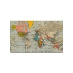 Vintage World Map Sticker Rectangular (100 pack)