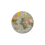 Vintage World Map Golf Ball Marker (4 pack)