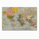 Vintage World Map Postcard 4 x 6  (Pkg of 10)