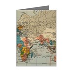 Vintage World Map Mini Greeting Card