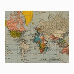 Vintage World Map Small Glasses Cloth