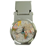 Vintage World Map Money Clip Watches