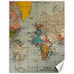 Vintage World Map Canvas 12  x 16 