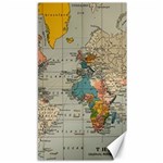 Vintage World Map Canvas 40  x 72 