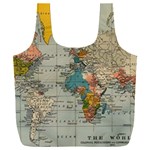 Vintage World Map Full Print Recycle Bag (XXXL)