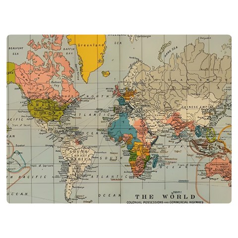 Vintage World Map Two Sides Premium Plush Fleece Blanket (Baby Size) from ArtsNow.com 40 x30  Blanket Front