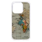 Vintage World Map iPhone 14 Pro TPU UV Print Case