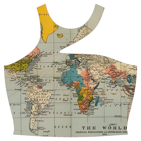 Vintage World Map Cut Out Top from ArtsNow.com Front