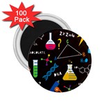 Science Lesson Flat Vector Seamless Pattern 2.25  Magnets (100 pack) 