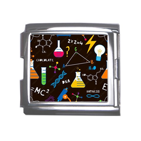 Science Lesson Flat Vector Seamless Pattern Mega Link Italian Charm (18mm) from ArtsNow.com Front