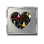 Science Lesson Flat Vector Seamless Pattern Mega Link Heart Italian Charm (18mm)