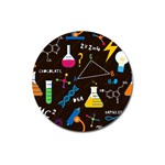 Science Lesson Flat Vector Seamless Pattern Magnet 3  (Round)