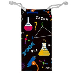 Science Lesson Flat Vector Seamless Pattern Jewelry Bag from ArtsNow.com Front