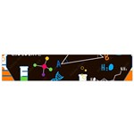 Science Lesson Flat Vector Seamless Pattern Small Premium Plush Fleece Scarf