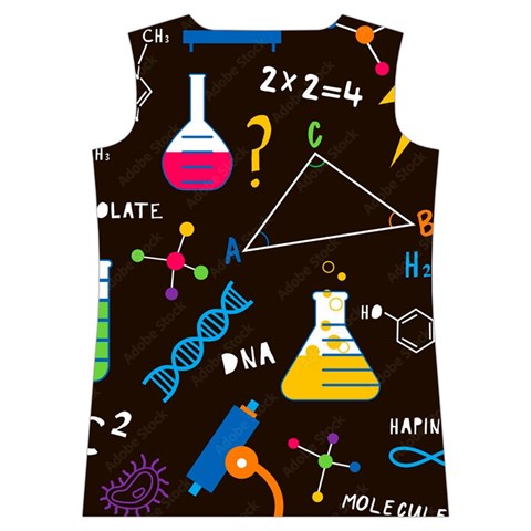 Science Lesson Flat Vector Seamless Pattern Women s Basketball Tank Top from ArtsNow.com Back