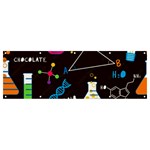 Science Lesson Flat Vector Seamless Pattern Banner and Sign 12  x 4 