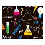 Science Lesson Flat Vector Seamless Pattern Premium Plush Fleece Blanket (Large)