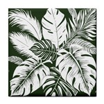 Abstract Art Tropical Leaves Tile Coaster