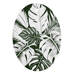 Abstract Art Tropical Leaves Ornament (Oval)