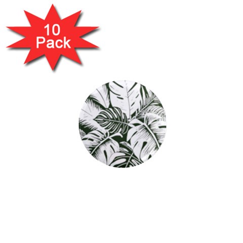 Abstract Art Tropical Leaves 1  Mini Magnet (10 pack)  from ArtsNow.com Front