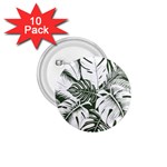 Abstract Art Tropical Leaves 1.75  Buttons (10 pack)