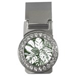 Abstract Art Tropical Leaves Money Clips (CZ) 