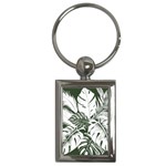 Abstract Art Tropical Leaves Key Chain (Rectangle)