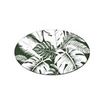 Abstract Art Tropical Leaves Sticker (Oval)