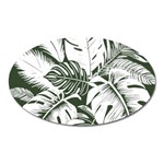 Abstract Art Tropical Leaves Oval Magnet