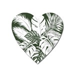 Abstract Art Tropical Leaves Heart Magnet