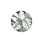 Abstract Art Tropical Leaves Golf Ball Marker