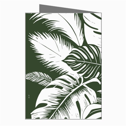 Abstract Art Tropical Leaves Greeting Card from ArtsNow.com Right