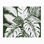 Abstract Art Tropical Leaves Small Glasses Cloth