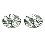 Abstract Art Tropical Leaves Cufflinks (Oval)