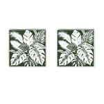 Abstract Art Tropical Leaves Cufflinks (Square)