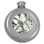 Abstract Art Tropical Leaves Round Hip Flask (5 oz)