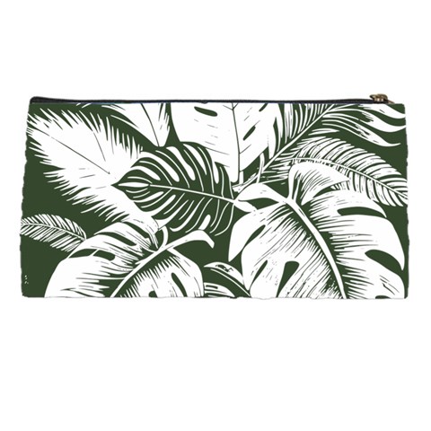 Abstract Art Tropical Leaves Pencil Case from ArtsNow.com Back