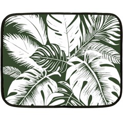 Abstract Art Tropical Leaves Two Sides Fleece Blanket (Mini) from ArtsNow.com 35 x27  Blanket Front